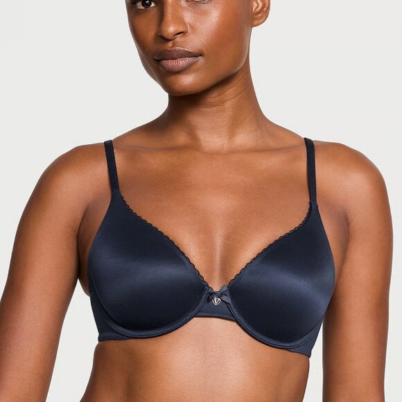 NWT Victoria's Secret Body by Victoria Lightly Lined Full Coverage Bra Navy 32D - Picture 1 of 5